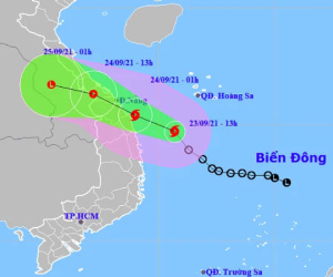 Bão số 6 giật cấp 10 di chuyển nhanh hướng vào Thừa Thiên Huế - Quảng Ngãi, các tỉnh miền Trung mưa rất to