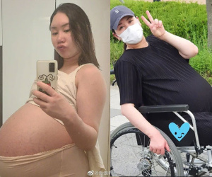 Mỹ nhân Hàn khoe vòng 2 'muốn nổ tung' vì mang thai sinh ba, tăng tới 44kg và phải ngồi xe lăn di chuyển