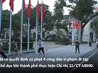 4 phụ nữ ở Hà Nội đi thể dục, gặp công an bỏ chạy, bị phạt 8 triệu đồng