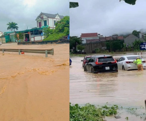 Nghệ An mưa lớn kéo dài, quốc lộ ngập gần nửa mét, nhiều địa phương bị chia cắt, nhà cửa hư hại nặng nề