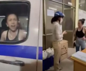 Vừa tái xuất, 'chị đại quận 4' liên tục la hét, văng tục chửi thề như 'bắn rap' khiến cán bộ phải cưỡng chế ra xe đưa về