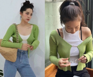 Đụng hàng với Âu Dương Na Na, Jennie để lộ cả dây áo lót nhưng trông vẫn hút mắt hơn?