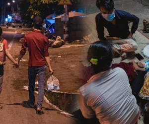 Đôi chân phồng rộp trên hành trình đi bộ hồi hương của những lao động nghèo, cả gia đình 4 người chỉ có 7.000 đồng dắt lưng