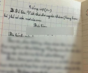 Tập làm văn bằng cách viết thư cho bà, học sinh tiểu học hỏi hai câu mà xem xong ngã ngửa