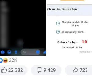 Khoe thi online chỉ mất 14 phút mà được 10 điểm, xem kỹ bài làm của nữ sinh mà thấy mà tức anh ách