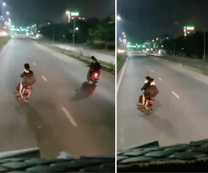 Clip nhóm thanh niên đánh võng, 'đùa giỡn với tử thần' trước đầu xe tải khiến nhiều người ngán ngẩm