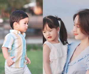 Hoa hậu Việt Nam Đặng Thu Thảo hiếm lắm mới khoe 2 nhóc tì: Cô cả gây ấn tượng vì một đặc điểm, cậu út quá tuấn tú