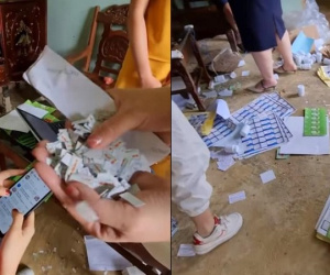Xôn xao clip nữ đại gia 'dược phẩm' ở Hà Nội đến tận nhà mắng chửi, tố cáo đối tượng lừa đảo: Mua cám gà rồi đóng lọ giả làm thuốc quý hơn 2 triệu?