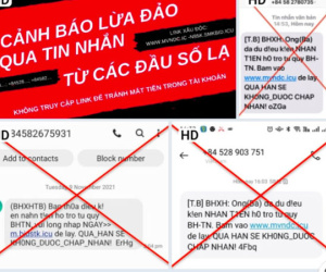 Mất tiền vì tin nhắn giả hỗ trợ Bảo hiểm thất nghiệp