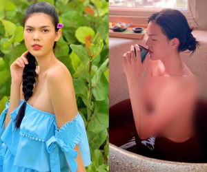 Nữ diễn viên từng cạo đầu đi tu bất ngờ tung ảnh bán nude, để hở cả vòng 1 không mảnh vải che chắn