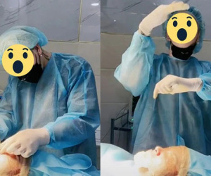 Tự nhận có 8 năm kinh nghiệm làm đẹp nhưng đang nâng mũi cho khách, nam thanh niên bỗng tháo khẩu trang ra để... nhảy đu trend tiktok