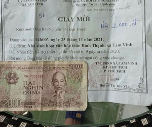 Mời dân lên chờ cả buổi nhận 2.000 đồng: Kiểm điểm trưởng phòng và chủ tịch xã