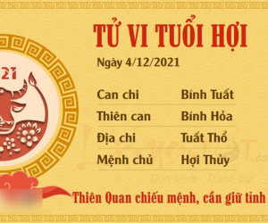 Tử vi thứ 7 ngày 04/12/2021 của 12 con giáp: Dần tình duyên khởi sắc, Thìn hành xử bốc đồng