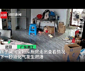 Ra khỏi cửa bếp sớm vài tíc tắc, người phụ nữ thoát được một mạng nhờ tiếng khóc của con