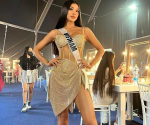 Hoá ra Kim Duyên 'vung kéo' cắt váy Hương Giang để đi thi Miss Universe