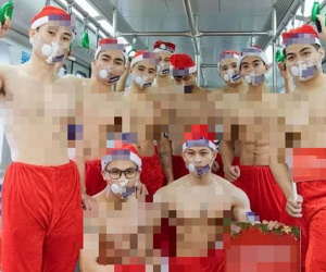 Nhóm thanh niên cởi trần trên tàu Cát Linh - Hà Đông để quảng cáo sản phẩm, đại diện Hanoi Metro nói gì?