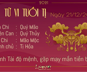 Tử vi thứ 3 ngày 21/12/2021 của 12 con giáp: Sửu phòng tiểu nhân, Mão vượng tài