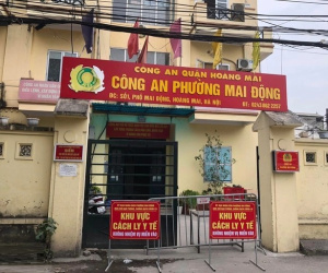 Hà Nội: 4 F0 là cán bộ công an, tạm phong tỏa và dừng hoạt động trụ sở Công an phường