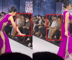 Phản ứng của Lệ Quyên ra sao khi xem 'tình tin đồn' của chồng cũ sải chân trên sàn catwalk và gặp sự cố?
