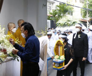 NSND Thanh Tuấn, NSƯT Thành Lộc, Hồng Tơ đến tiễn biệt nghệ sĩ cải lương Thanh Kim Huệ lần cuối