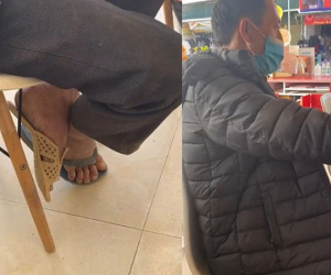 Chân đi đôi dép vừa rách vừa cọc cạch, cha già chở con gái đi mua điện thoại, chủ quán nhìn chằm chằm rồi làm một hành động khiến ai cũng vỗ tay