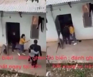Đoạn clip đánh ghen gây sốc, con gái khống chế bố để mẹ xử 'tiểu tam': Bố hơi bị quá đáng rồi đấy!