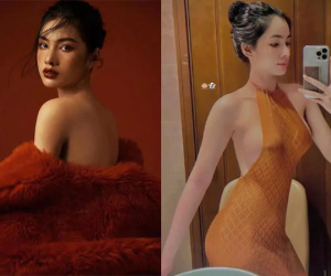 Cẩm Đan diện áo như sắp tụt khoe vóc dáng gây mê