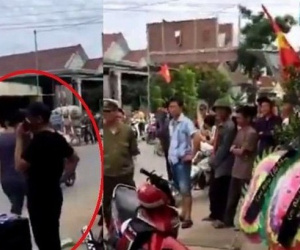 Em thiếu nợ, chị gái bị nhóm côn đồ ném chất bẩn, mang vòng hoa tang đến đặt trước cửa