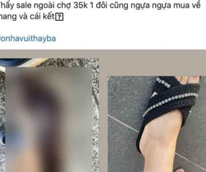 Săn sale chỉ 35K được đôi dép cực xinh, cô gái hí hửng xỏ thử nhưng vừa rút chân ra đã 'tái mặt' vì lý do này