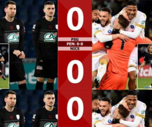 Messi đá chính, PSG vẫn bị loại ở vòng 1/8 cúp quốc gia Pháp