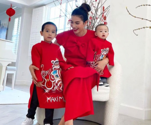 3 mẹ con Phạm Hương quây quần ngày Tết: Fan mỏi mòn vẫn không thấy ông xã lộ diện