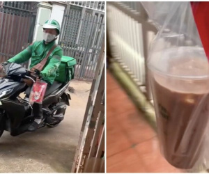 Đặt trà sữa không đưa tiền cho shipper còn đòi đánh giá 1 sao, cô gái lại được netizen khen đáng yêu