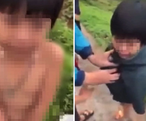 Xôn xao clip bé gái bị đánh, không mặc quần áo đứng co ro khóc ở bên đường