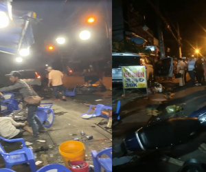 Ô tô 7 chỗ lao kinh hoàng vào quán nhậu vỉa hè, 3 thực khách bị cuốn vào gầm