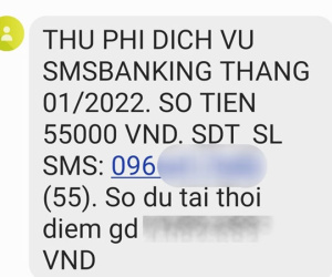 Sốc với mức phí 'đắt cắt cổ' lên tới gần 1 triệu đồng/năm SMS Banking