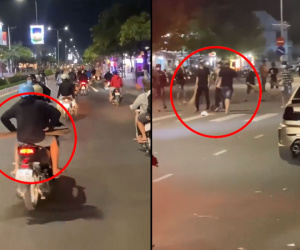 Nhóm thanh niên 'mang đồ' đi gây chiến, dân mạng ngỡ ngàng với 'dàn vũ khí' trên tay