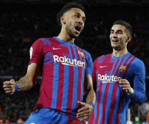 Aubameyang lại toả sáng, Barca đại thắng Bilbao