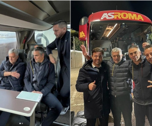 Jose Mourinho gây bất ngờ với màn chỉ đạo đội bóng từ xe bus