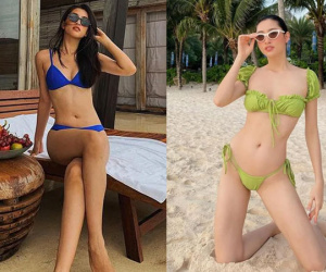Dàn giám khảo Miss World Vietnam diện đồ tắm: Lệ Quyên có áp đảo đàn em Hoa hậu?