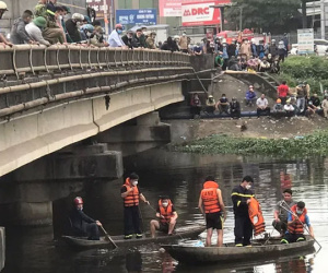 Thanh niên mất tích nghi đâm trúng thành cầu rơi xuống sông, cả trăm người vào cuộc tìm kiếm