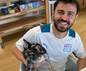 Bernardo Silva lấy tên đồng đội ở Man City đặt cho.. chó