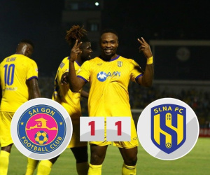 Văn Đức dính chấn thương, SLNA hòa đáng tiếc trước Sài Gòn FC