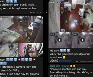 Hàng loạt clip nhạy cảm của các cặp vợ chồng hack từ camera nhà riêng được rao bán công khai