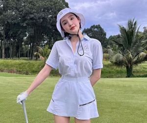 Fan bắt gặp Hiền Hồ đi tập golf giữa lúc vướng ồn ào với đại gia U60, mặt có vẻ hơi buồn?