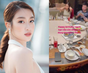 Rò rỉ ảnh Hoa hậu Đỗ Mỹ Linh ăn tiệc sinh nhật cùng 'thiếu gia nghìn tỉ' nhà bầu Hiển?