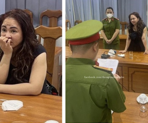 Bà Nguyễn Phương Hằng thất thần sau khi chuyển từ biệt thự sang trụ sở công an