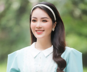 Á hậu Thụy Vân trả lời ra sao khi được hỏi có lo khi chồng lên sân golf không?