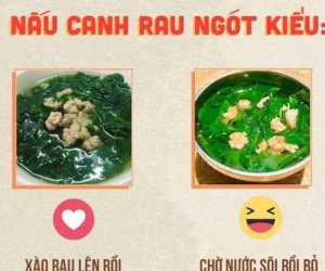 Nấu canh rau ngót nên xào rồi cho nước hay nước sôi mới cho rau vào khiến dân mạng nổ ra tranh cãi