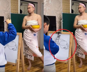 'Gạt liêm sỉ' giả gái đứng 'ưỡn ẹo' làm mẫu ảnh cho con, ông bố 'giận tím người' khi thấy thành quả