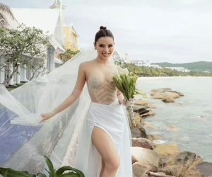Ảnh cưới của Phương Trinh Jolie khác xa ảnh đô con ở hậu trường